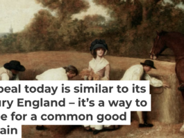 The first basic income proposals were a reaction to the seizure of common fields by English landlords. George Stubbs/The Yorck Project, CC BY